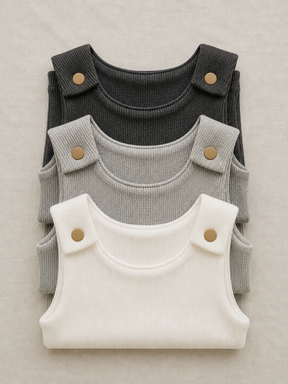 Baby - Ribbed Harem Romper + Long Sleeve Tee Set