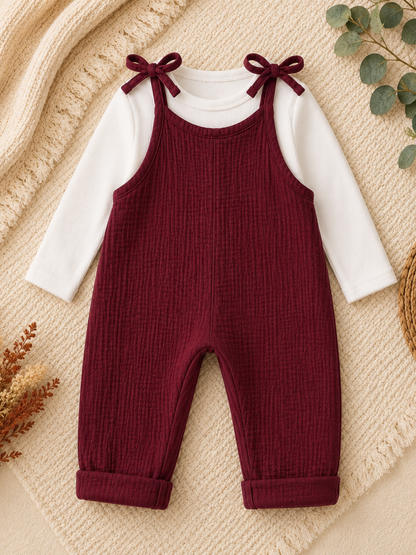 Toddler + Kids Muslin Tie Top Romper (In Stock) - Sandy Sage