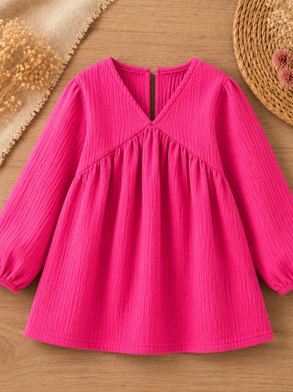 Toddler + Kids - Muslin Puff Sleeve Dress