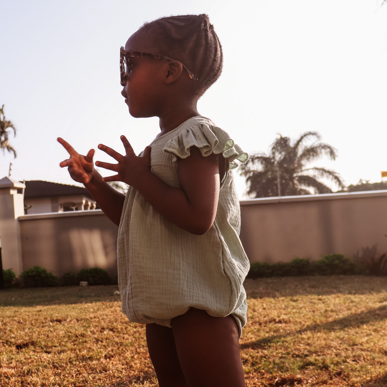 Toddler Muslin Frill Romper (Sale)