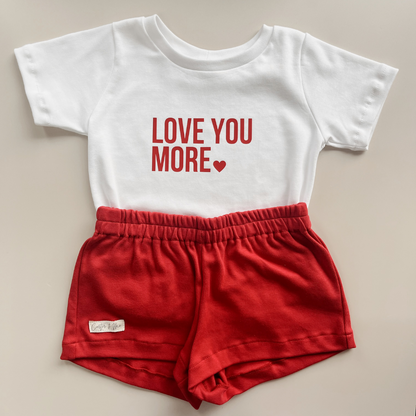 Toddler + Kids "Love You More" Valentines Day Tee