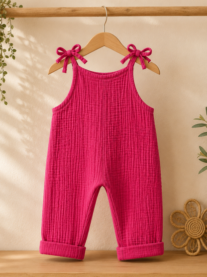 Toddler + Kids Muslin Tie Top Romper (In Stock) - Sandy Sage