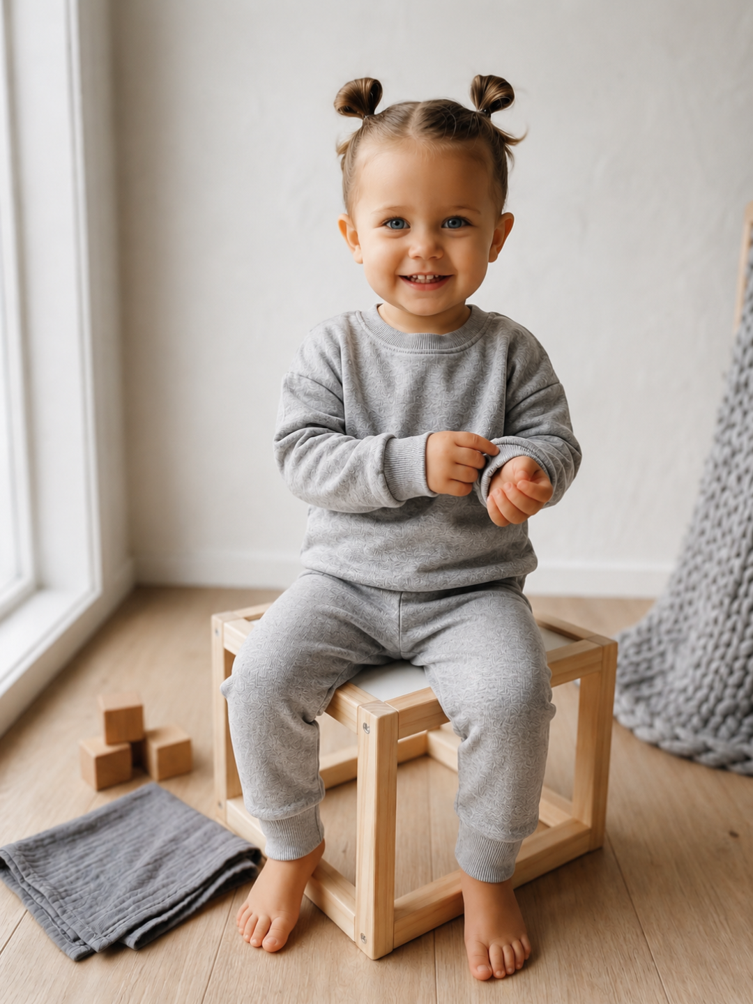 Toddler + Kids - Ribbed Tracksuit Set