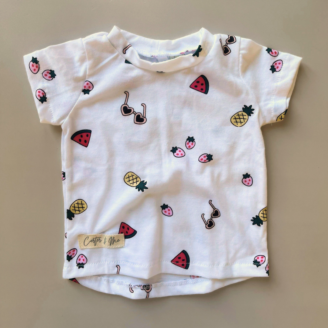 Toddler + Kids Summer Print Round Neck Tee