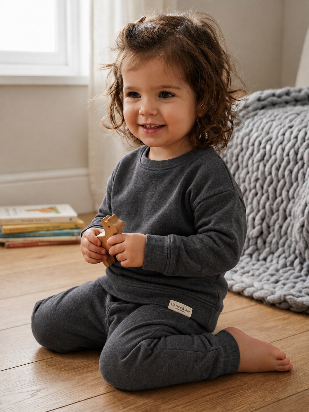 Toddler + Kids - Ribbed Tracksuit Set