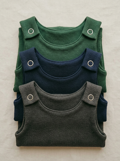 Toddler + Kids - Ribbed Harem Romper