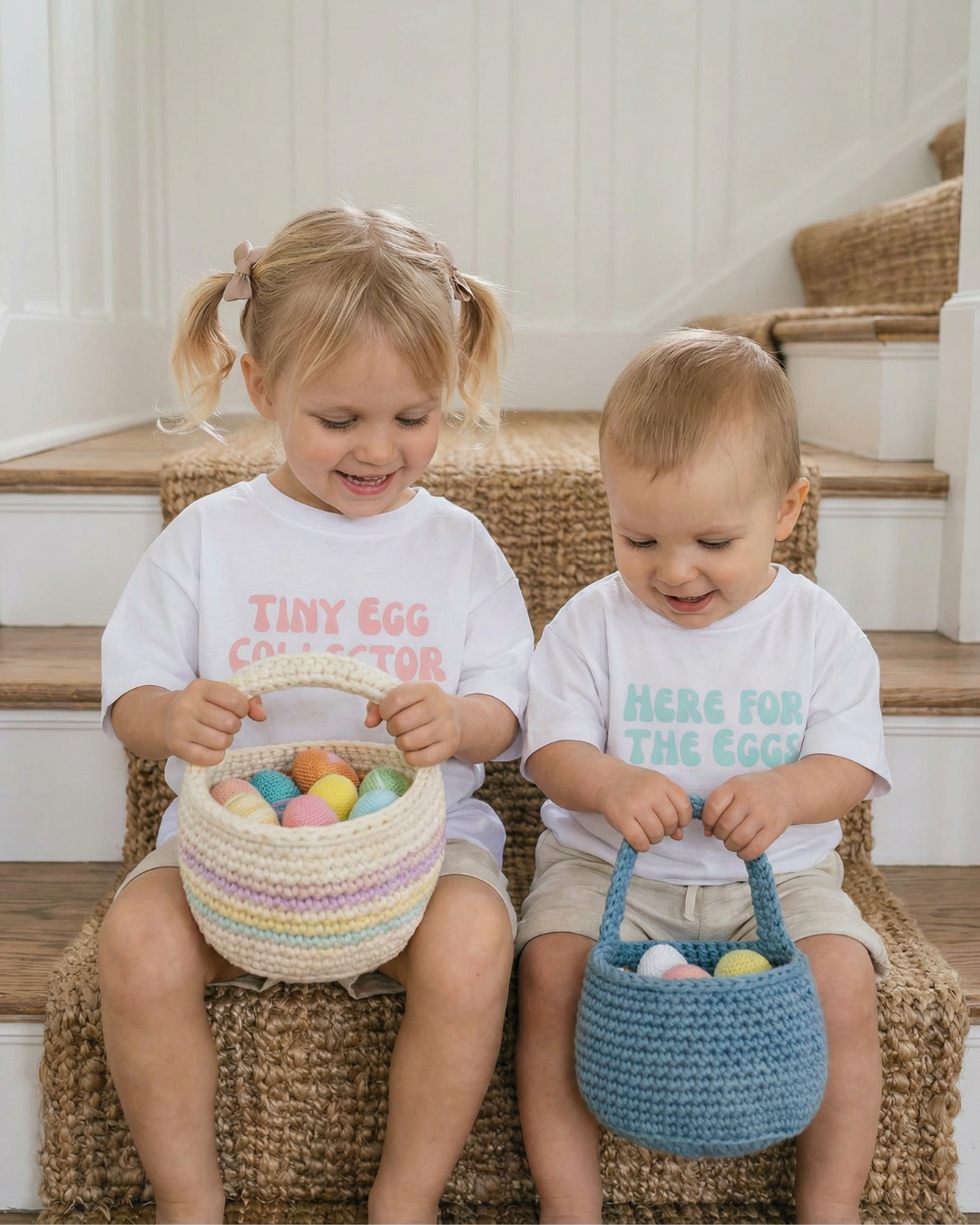 Easter Oversized White Tee with Text