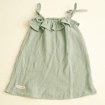 Toddler + Kids Tie Top Frill Dress