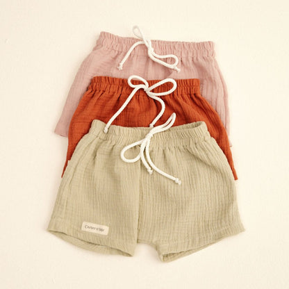 Baby Muslin Vest and Shorts Set