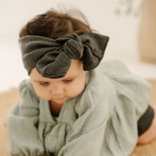 Chunky Bow Ribbed Headband