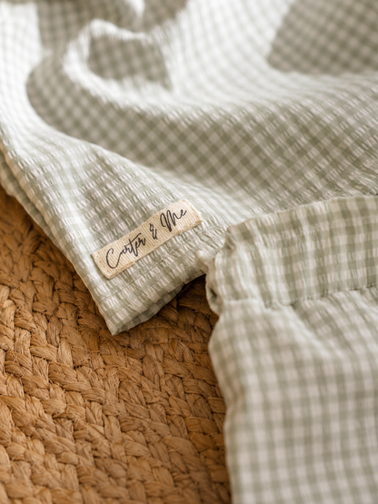 Gingham Strappy Top and Matching Shorts