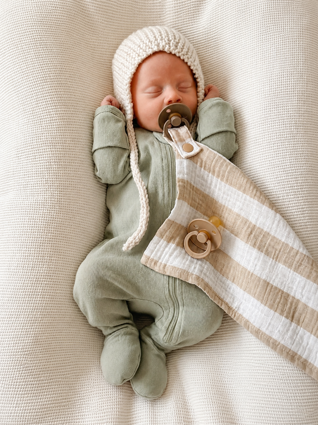 Stripe Muslin Pacifier Blankie