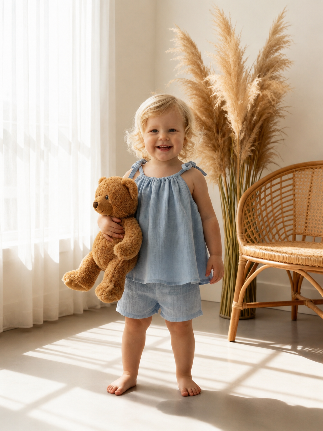 Baby - Muslin Two-Piece Strappy Set