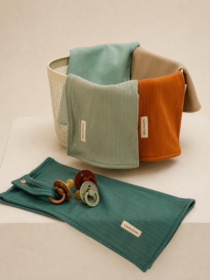 Wide Ribb Cotton Pacifier Blankie