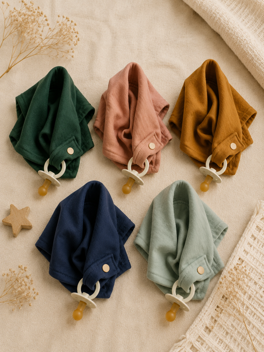 Solid Cotton Pacifier Blankie