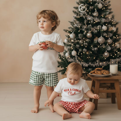 Gingham Christmas PJ Set – “The Night Before Christmas"