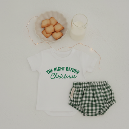 Baby Gingham Christmas PJ Set – “The Night Before Christmas"