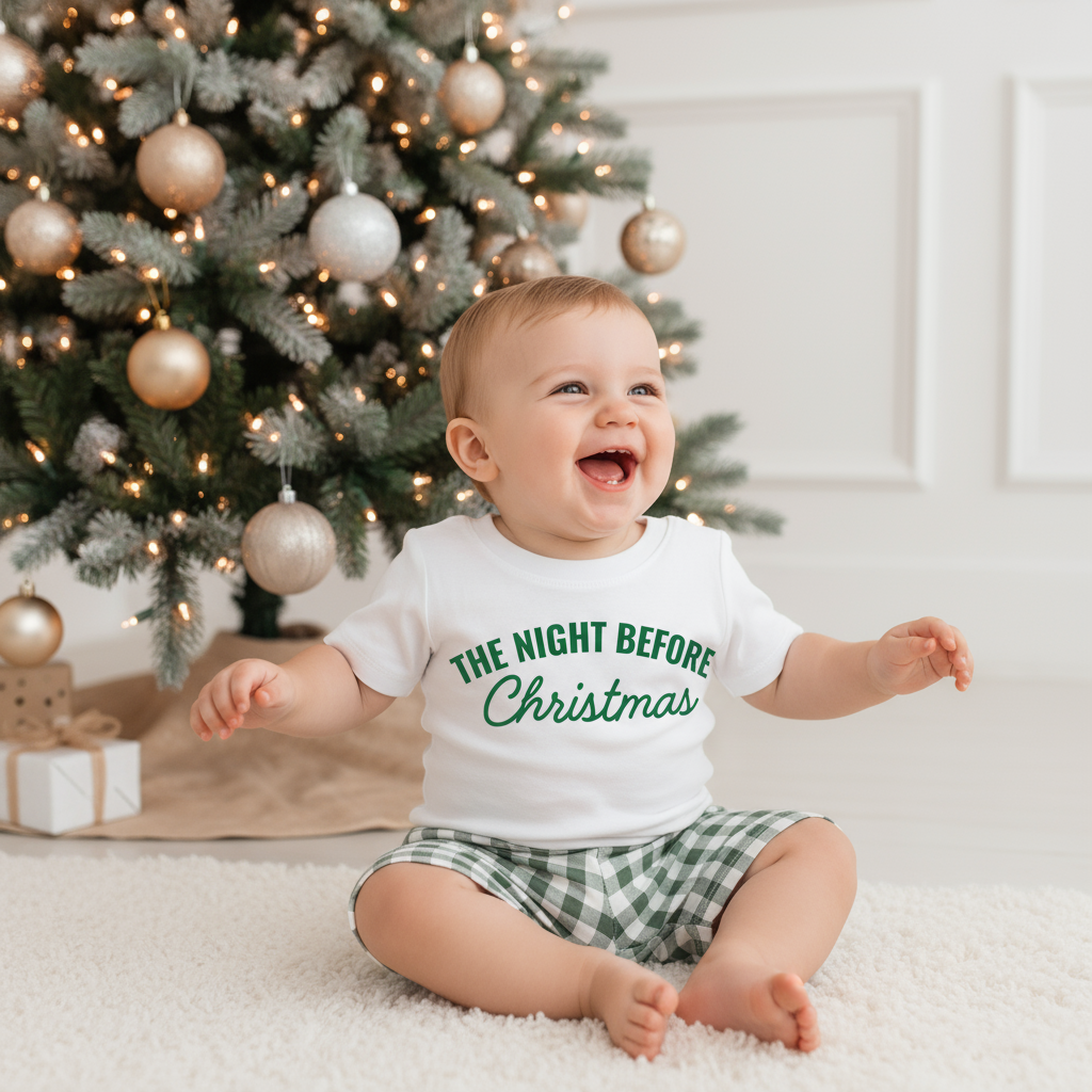 Gingham Christmas PJ Set – “The Night Before Christmas"