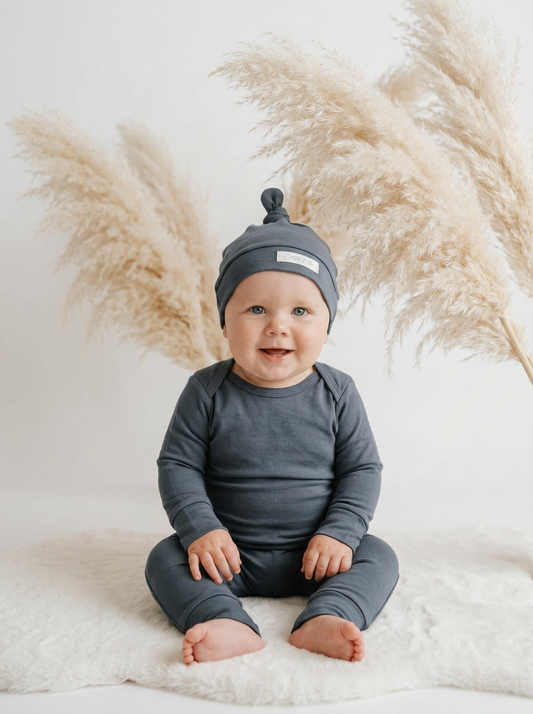 Baby - Cotton Top Knot Beanie