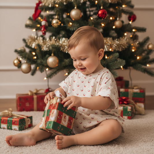 Oversized Christmas Tee Romper - Baby
