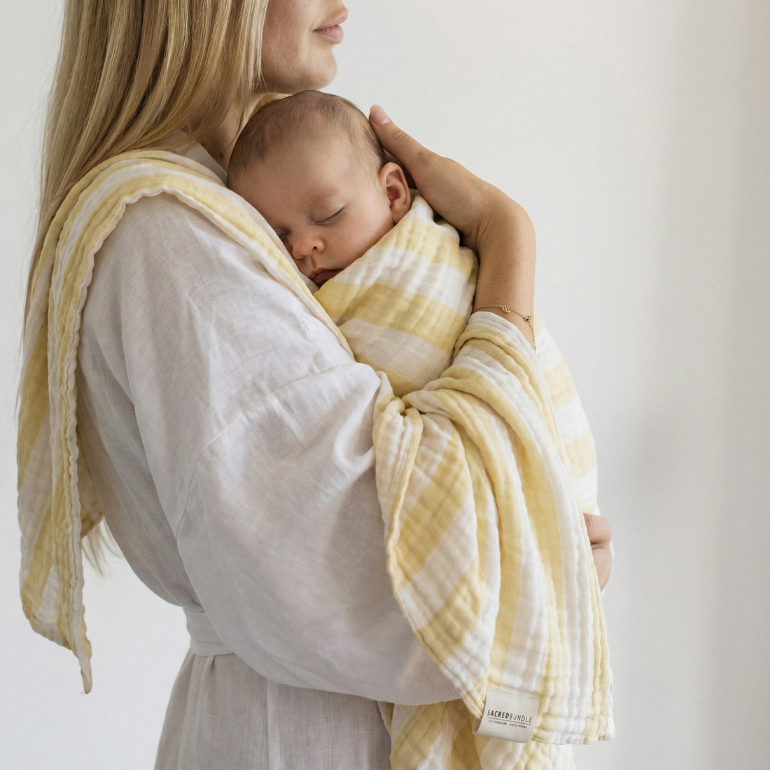 Muslin Stripe Receiving Blanket