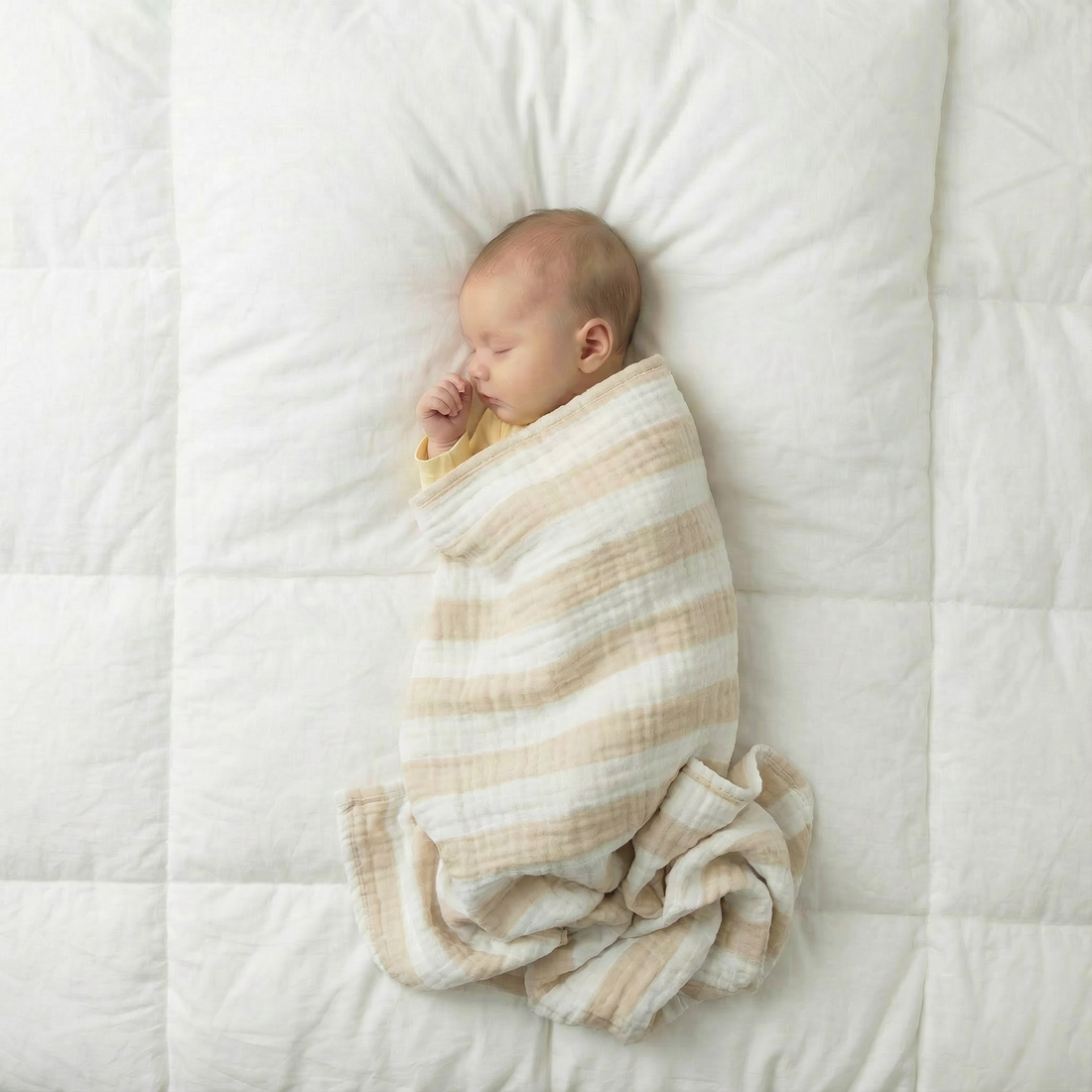 Muslin Stripe Receiving Blanket