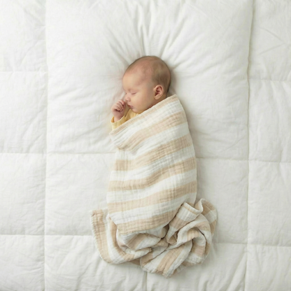 NEW Muslin Stripe Receiving Blanket