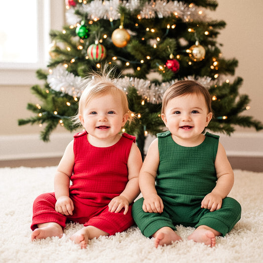 Christmas Muslin Harem Romper