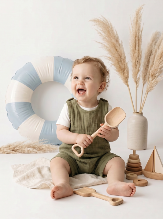 Baby Muslin Short Harem Romper