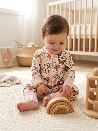 Baby - Sleep & Play Romper - Butterflies