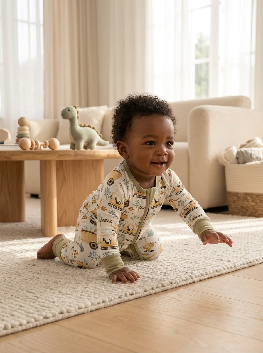 Baby - Sleep & Play Romper - Construction
