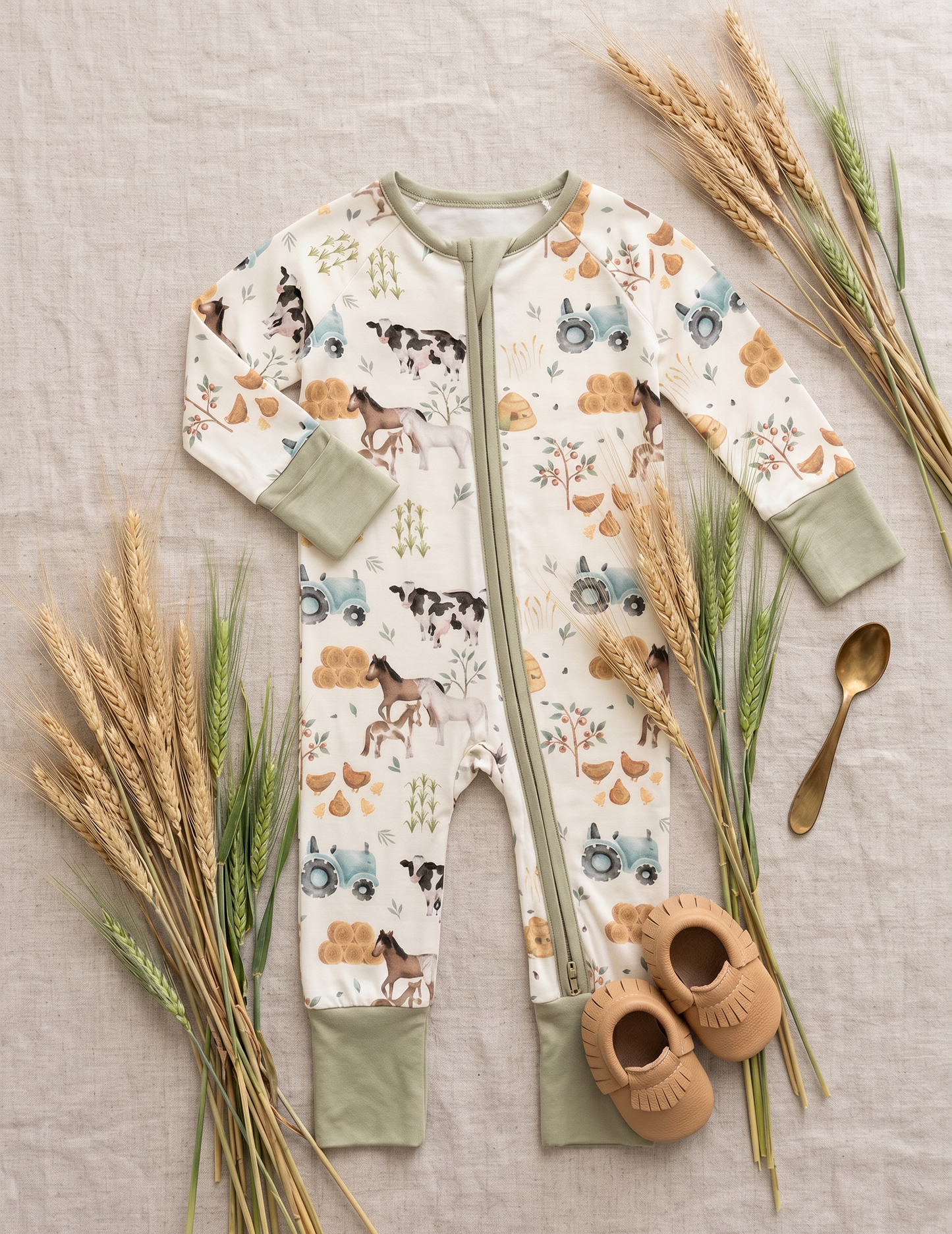 Baby - Sleep & Play Romper - Farmyard