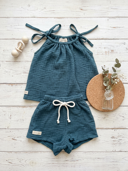 Toddler + Kids Muslin Two-Piece Strappy Set
