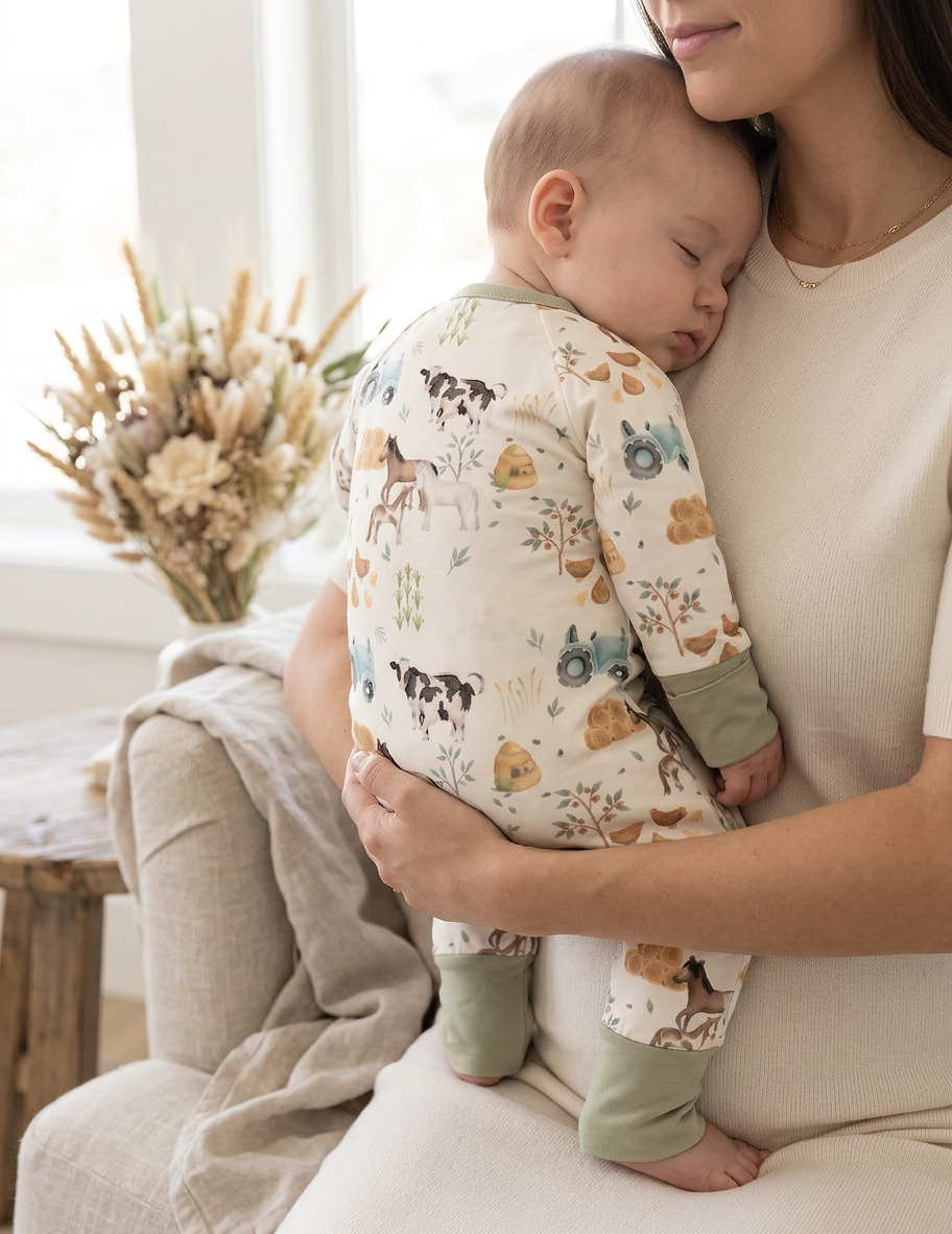 Baby - Sleep & Play Romper - Farmyard
