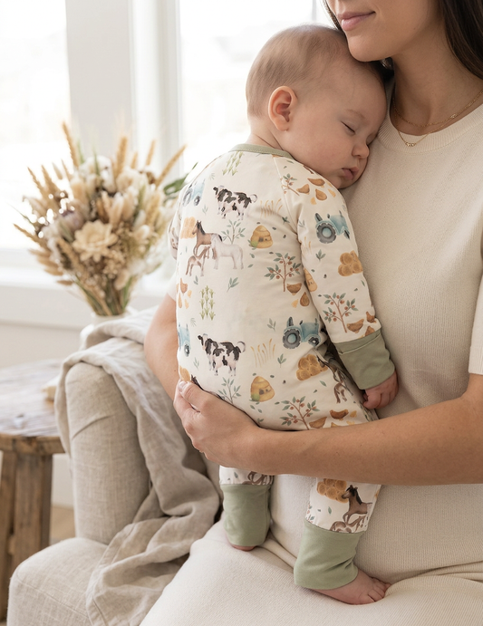 Baby - Sleep & Play Romper - Farmyard