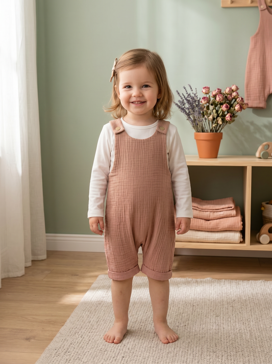 Toddler + Kids Muslin Short Harem Romper