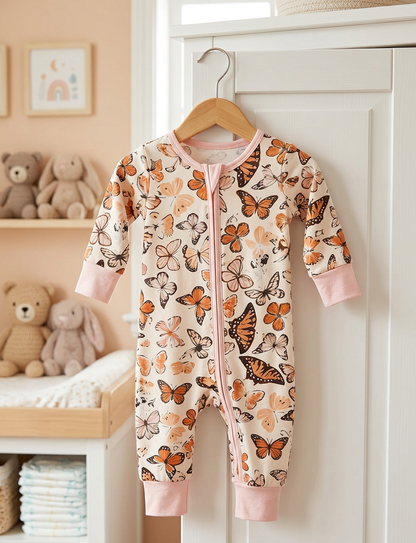Baby - Sleep & Play Romper - Butterflies