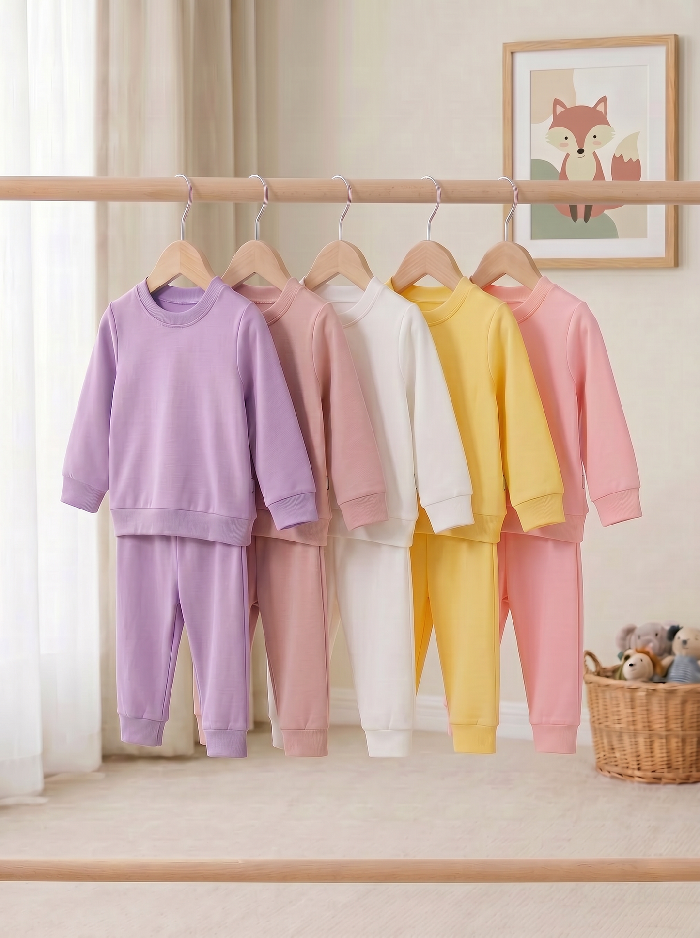 Baby - Solid Cotton Tracksuit Set