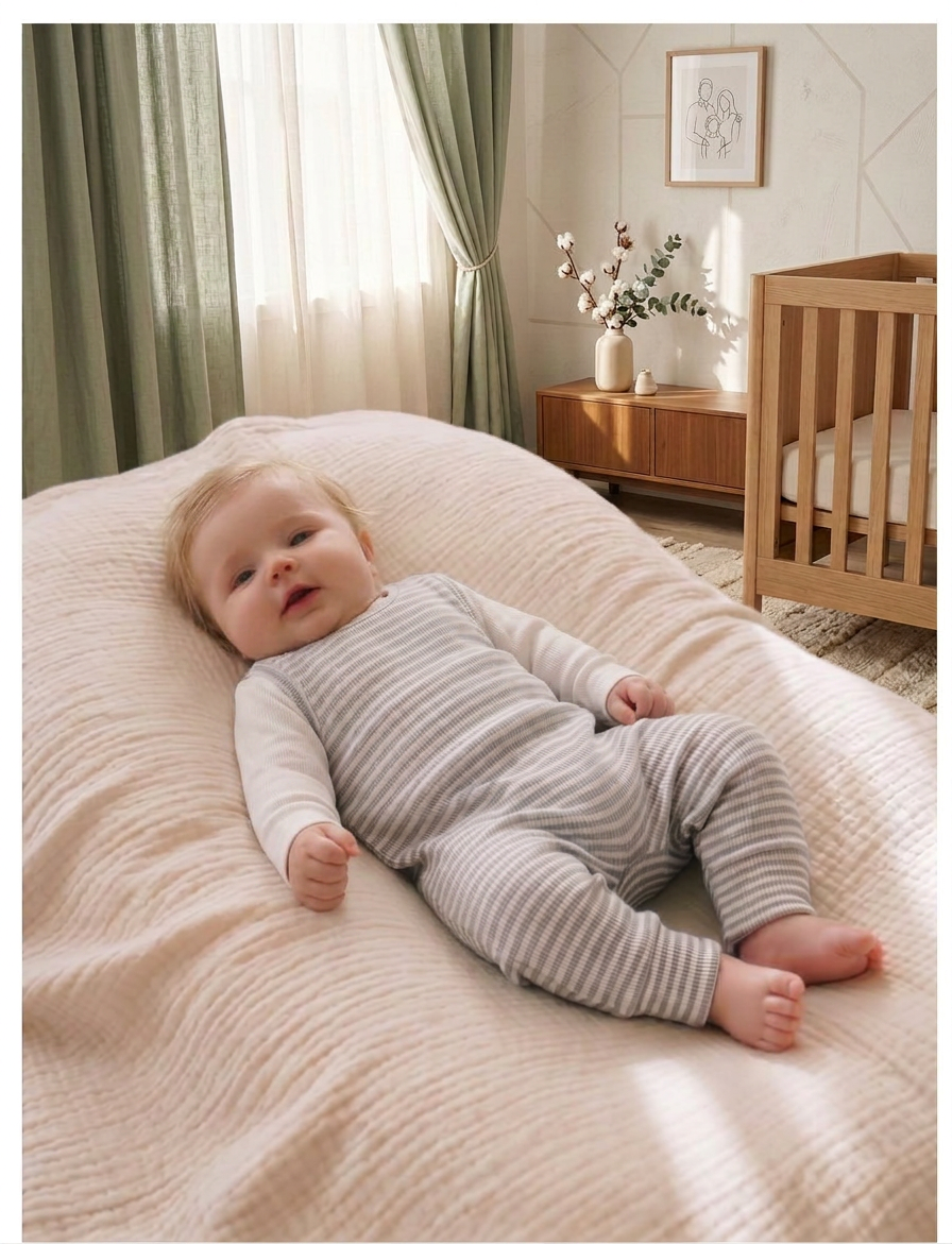 Baby - Ribbed Harem Romper + Long Sleeve Tee Set