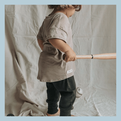 Grow with me Pants + Beanie in Peach